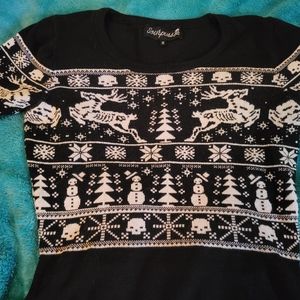 Sourpuss Skeleton Reindeer Dress